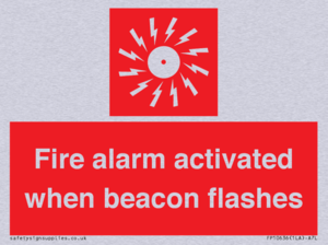 Fire alarm activated when beacon flashes